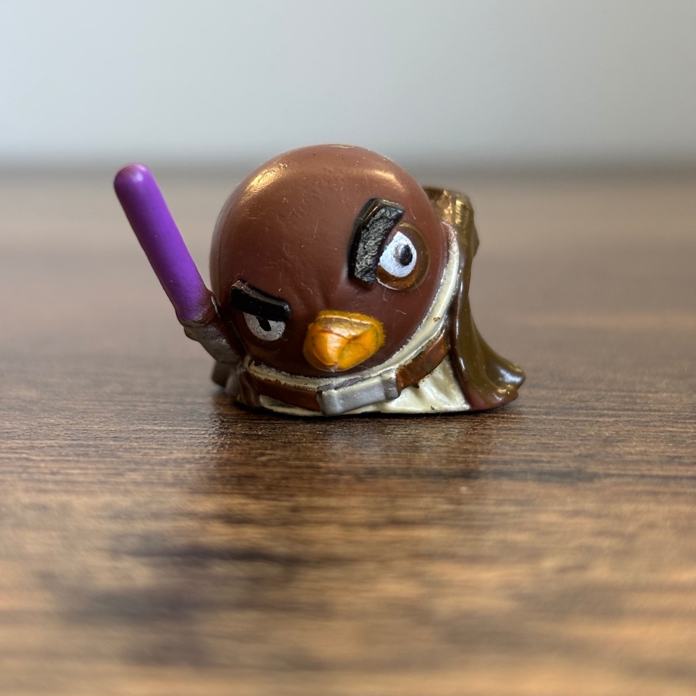 ANGRY BIRDS Star Wars 2 MACE WINDU Mini Telepod Toy Figure QR CODE Cake Topper